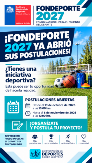 Fondeporte 2027 abre sus postulaciones para impulsar nuevas iniciativas deportivas